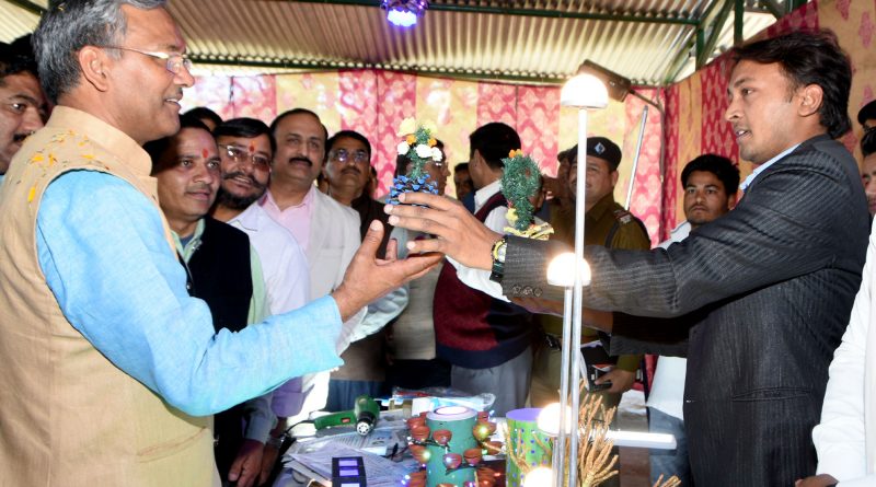 CM Rawat inaugurates LED Light Training Programme at Thano for Self-help Groups.