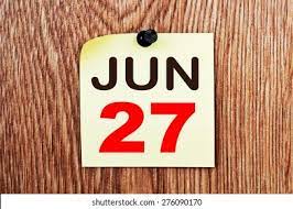 27 जून की महत्त्वपूर्ण घटनाएँ Important Events of 27th June :-